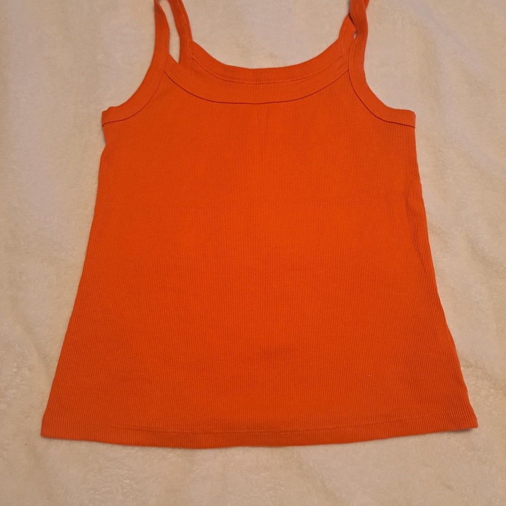 Old Navy Orange Ribbed Tank Top